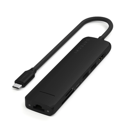Satechi 7-in-1 USB-C Slim Multiport x1 USB-C PD / x2 USB-A / HDMI 4K / Ethernet 1 Gigabit / Micro/SD Card Reader