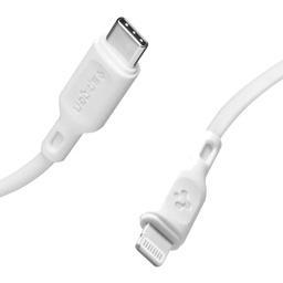 [8809613768947] Spigen DuraSync USB-C to Lightning 1mt - White